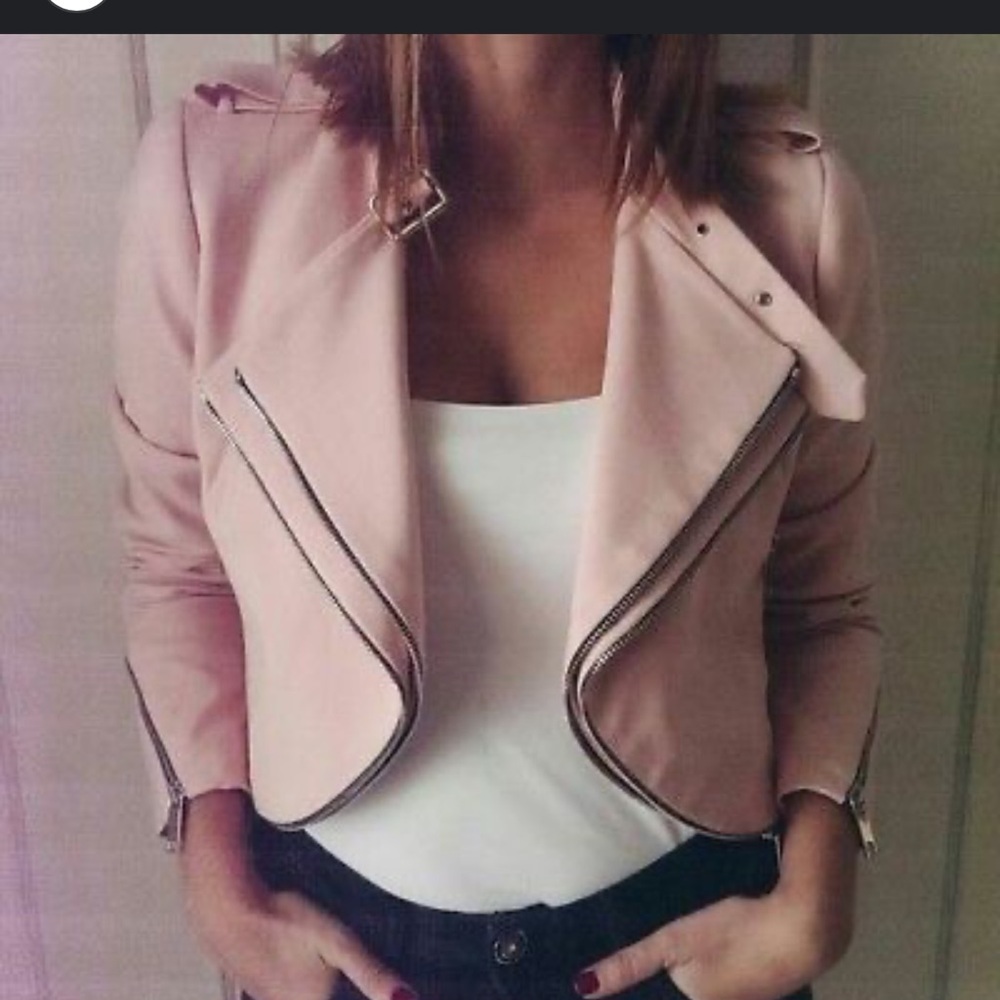 Dex pink and black blazer size XS